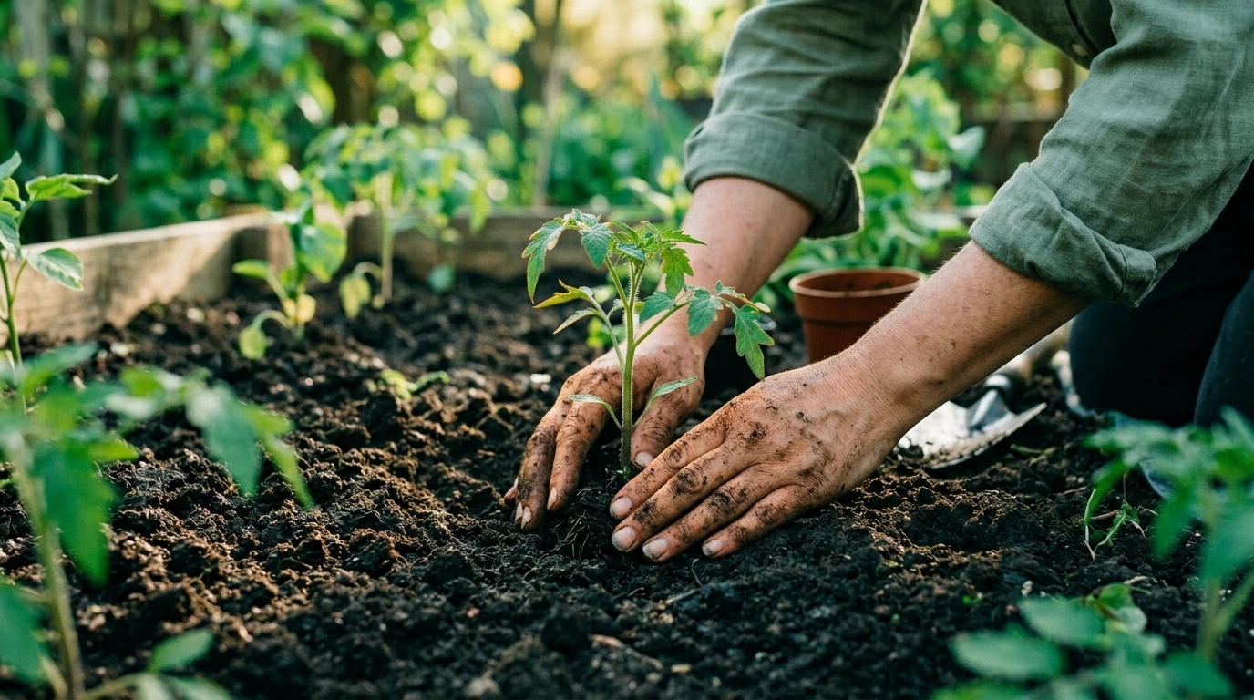 Jardiner au fil des saisons, mains dans la terre