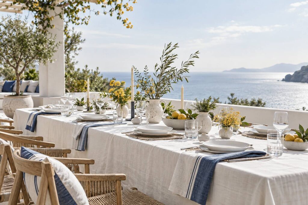Illustration éditoriale du sujet : Décoration de table de saison : idées simples et élégantes pour chaque moment de l'année